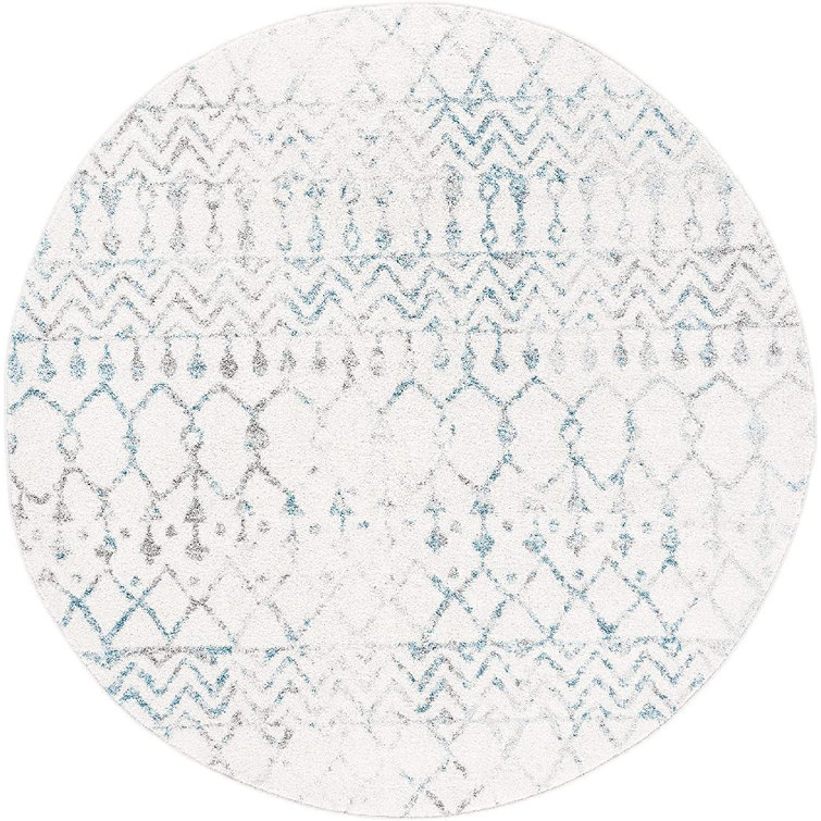 Union Rustic Grayci Handwoven Performance Blue Rug Wayfair